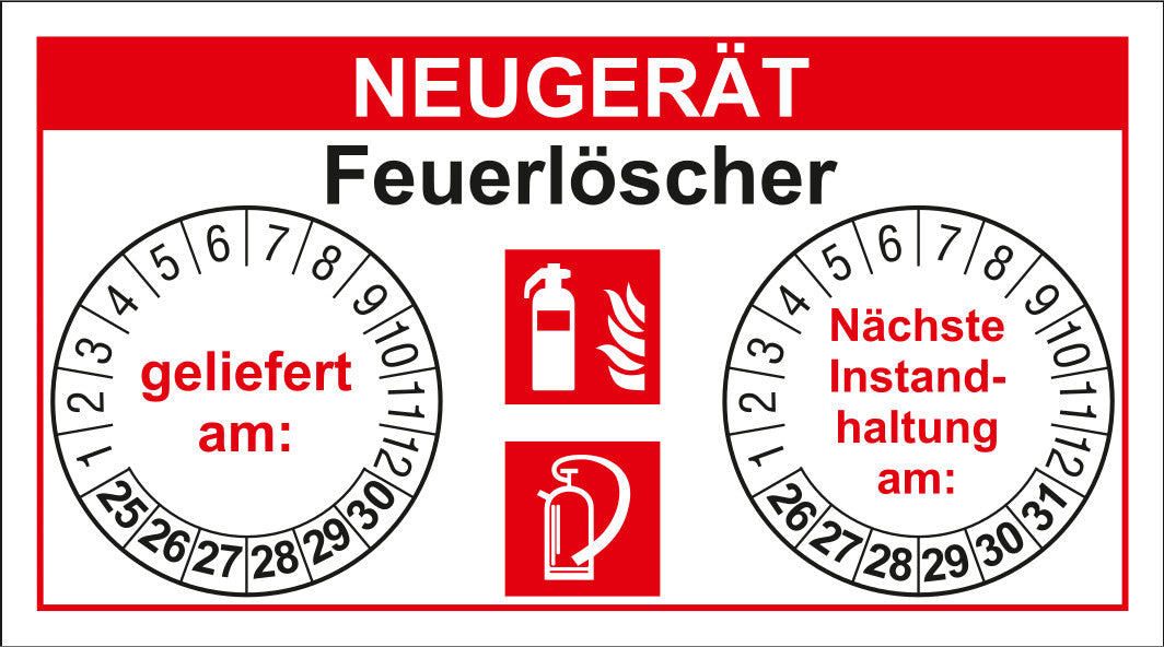 Prüfaufkleber zum Markieren/Ausstanzen