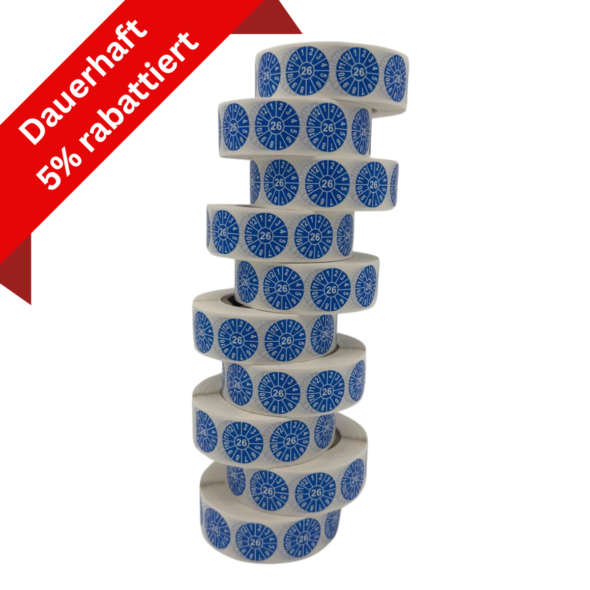 Tüv-Marke 2026 blau/weiß 10er Set