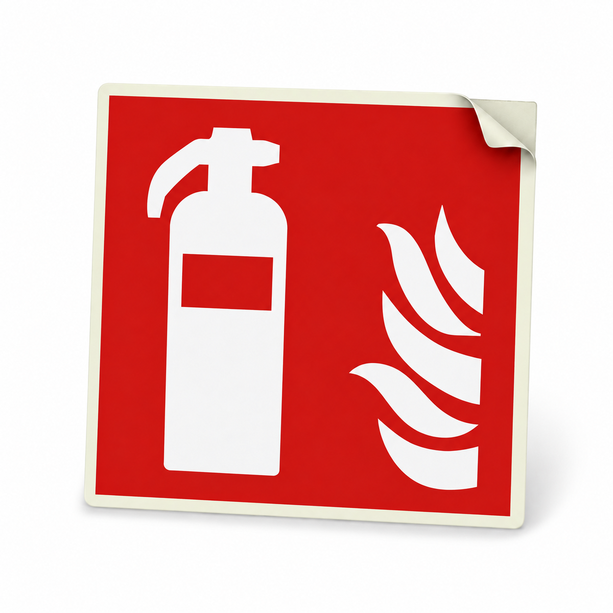 Brandschutzschild Feuerlöscher – ISO 7010 – Kunststoff langnachleuchtend selbstklebend Ultra