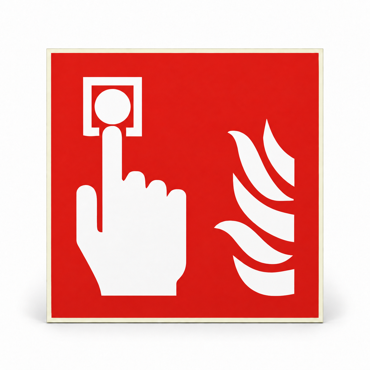 Brandschutzschild Brandmelder – ISO 7010 – Langnachleuchtende Folie