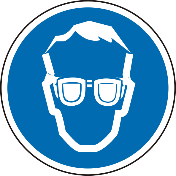 Gebotsschild Augenschutz benutzen