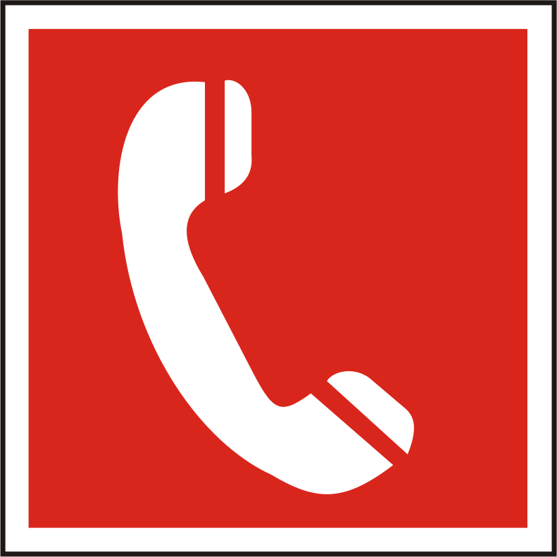Brandschutzschild Brandmeldetelefon