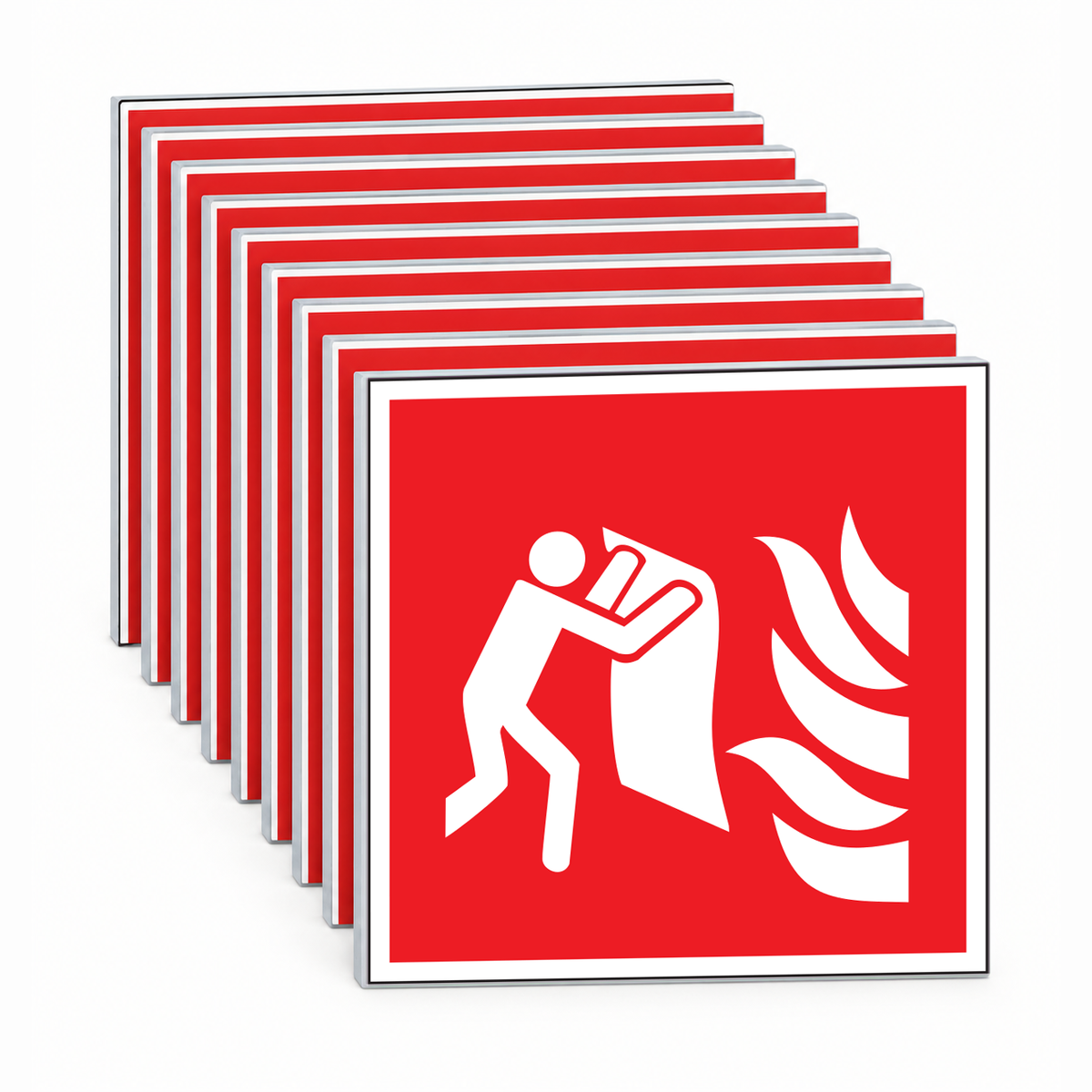 Brandschutzschild Feuerlöschdecke – ISO 7010 – Mehrfachpack