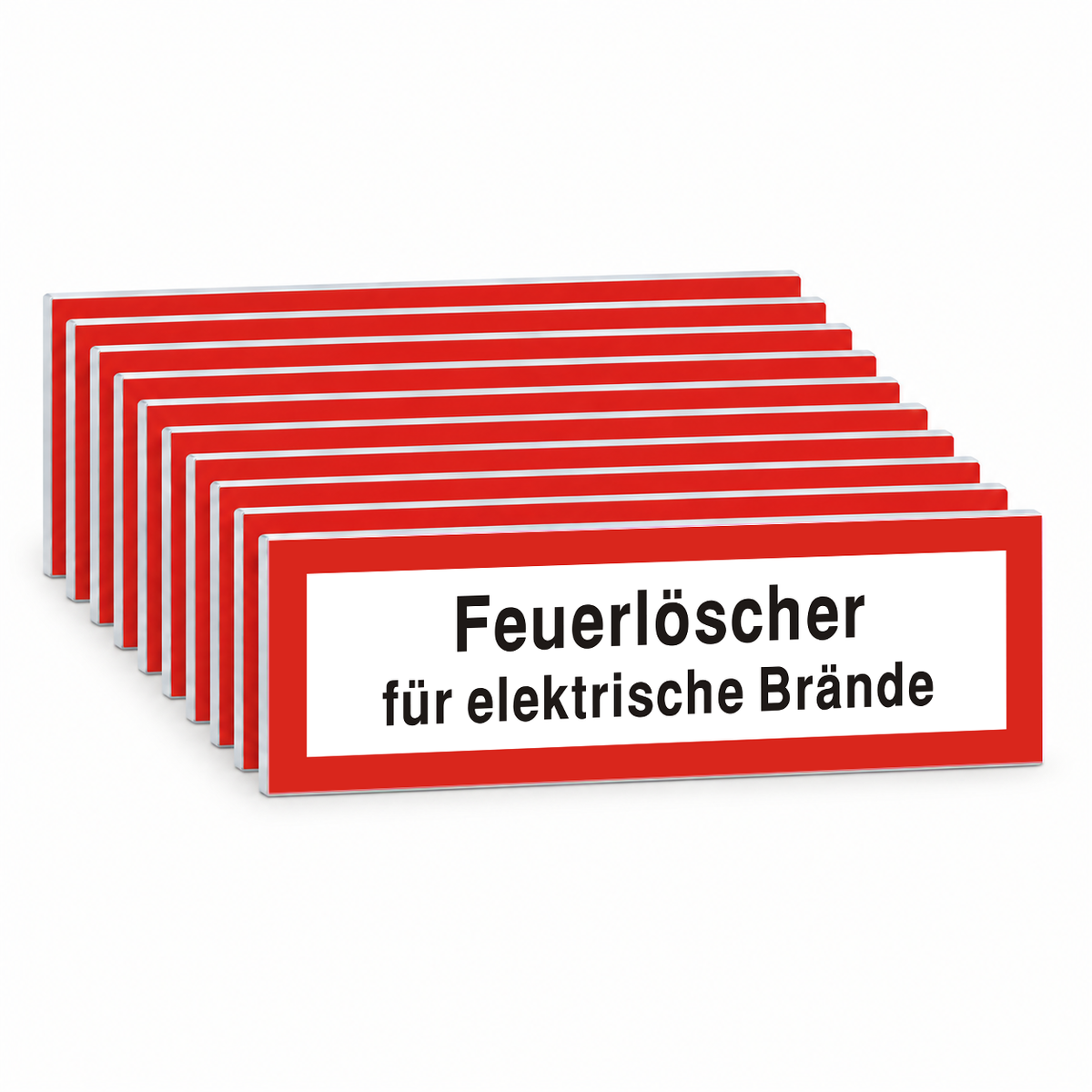 Brandschutzschild "Feuerlöscher für elektrische Brände" – Mehrfachpack