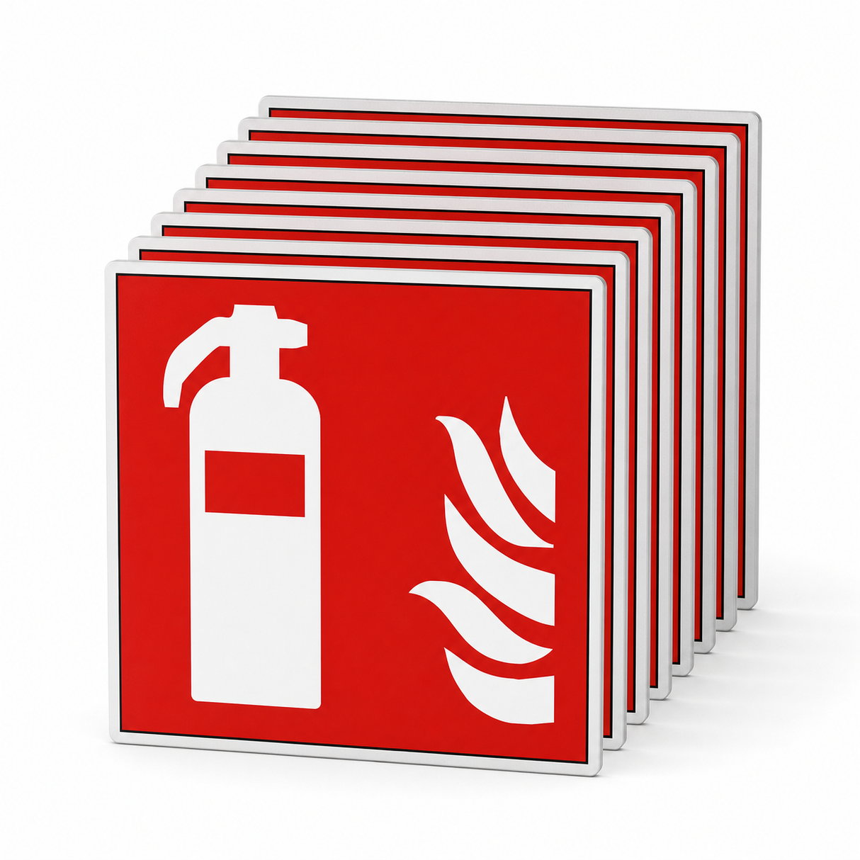 Brandschutzschild Feuerlöscher – Aluminium (Set)