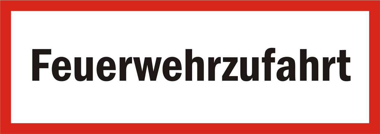 Schild Feuerwehrzufahrt