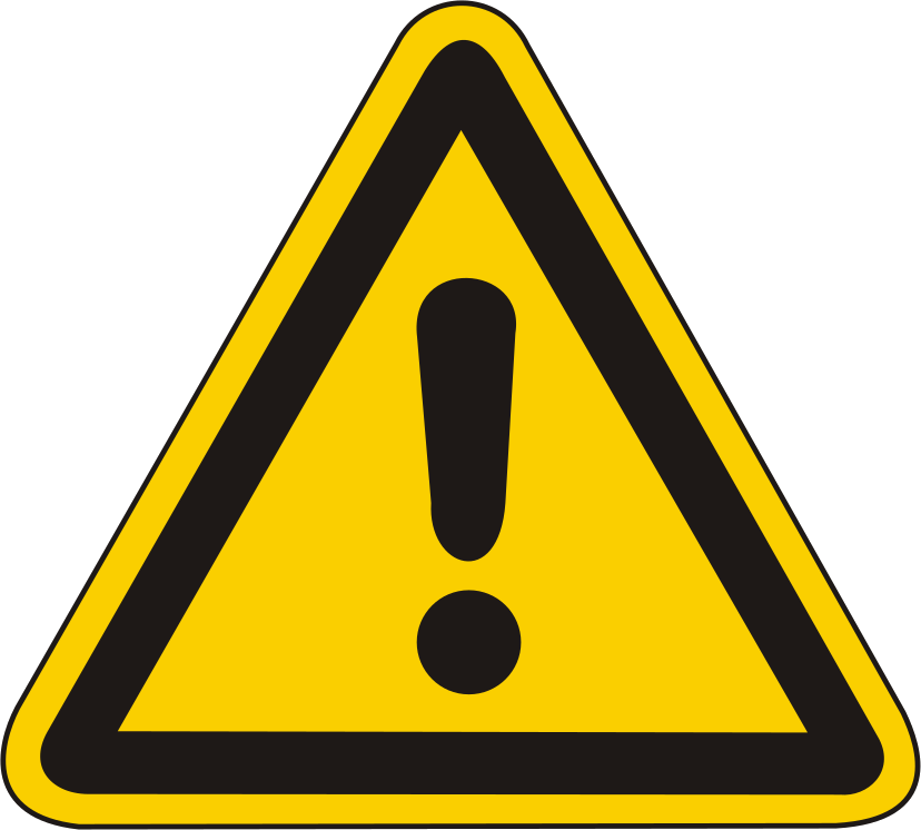 Warnschild Warnung vor einer Gefahrenstelle / Allgemeines Warnzeichen