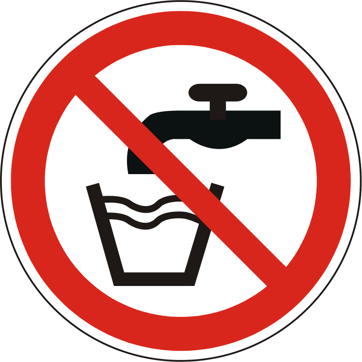 Verbotsschild kein Trinkwasser – ISO 7010