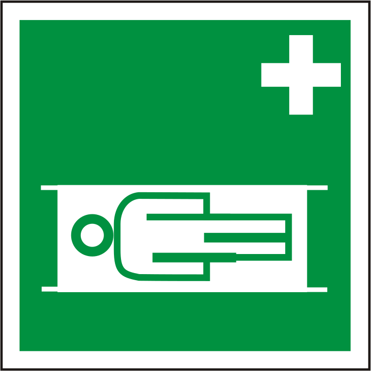 Rettungsschild Krankentrage