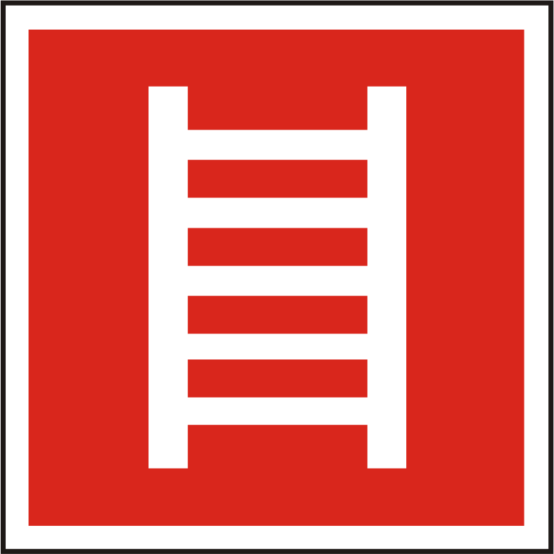 Brandschutzschild Feuerleiter