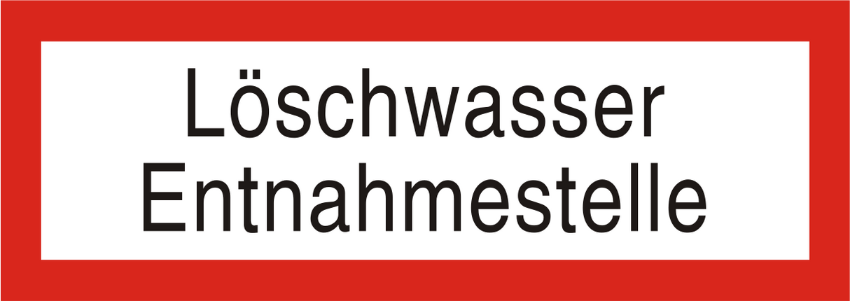 Brandschutzschild "Löschwasser Entnahmestelle"