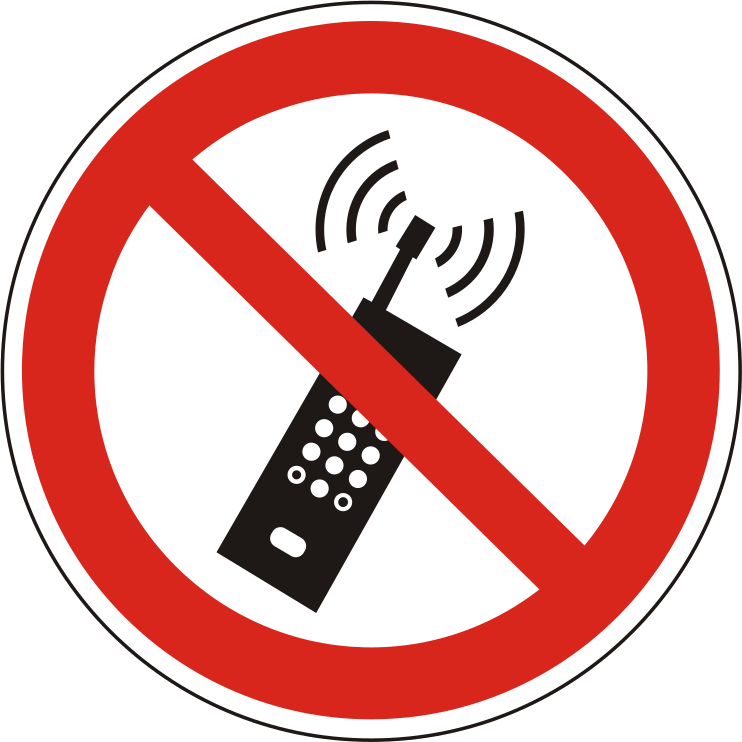Verbotsschild Mobilfunk / Handy Verbot