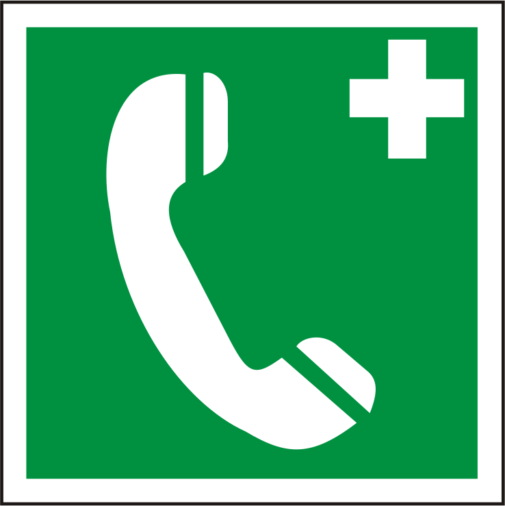 Rettungsschild Notruftelefon