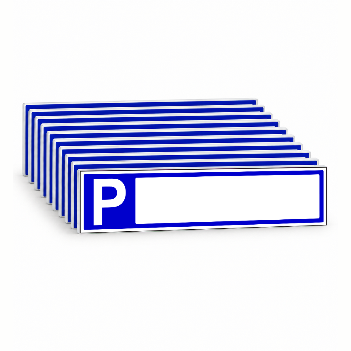 Parkplatzschild mit Freifläche für Eindruck – Mehrfachpack