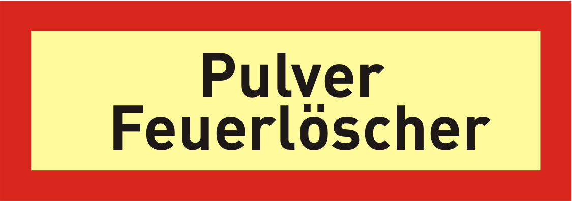 Brandschutzschild "Pulver Feuerlöscher"