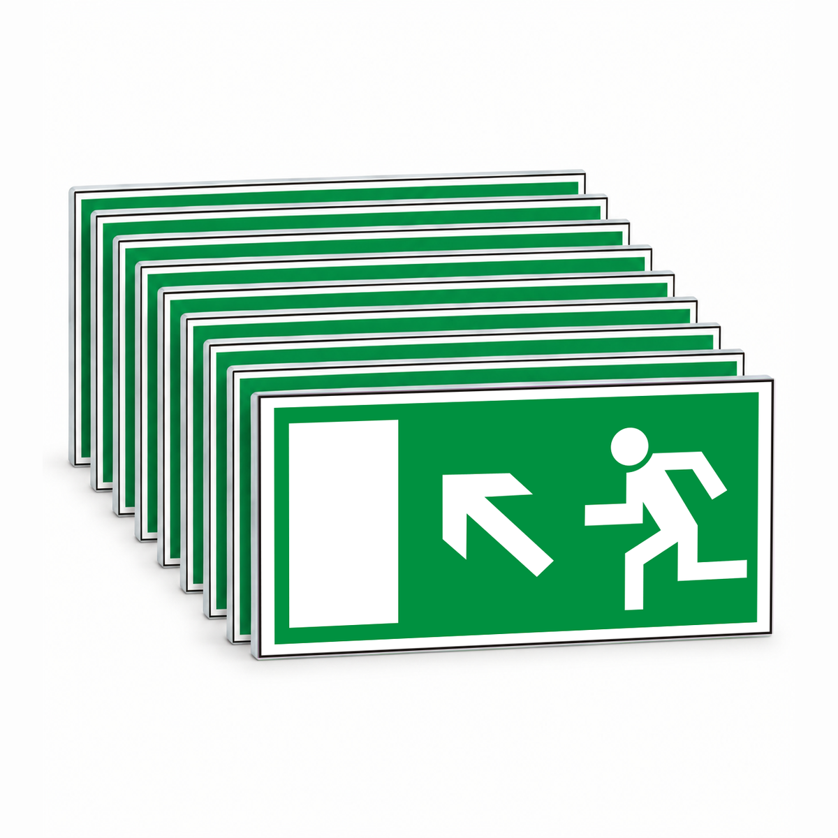 Rettungswegschild links aufwärts – Mehrfachpack