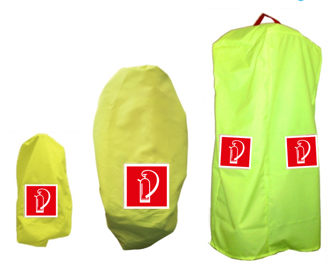 Schutzhaube NEONGELB für Feuerlöscher – Polyester