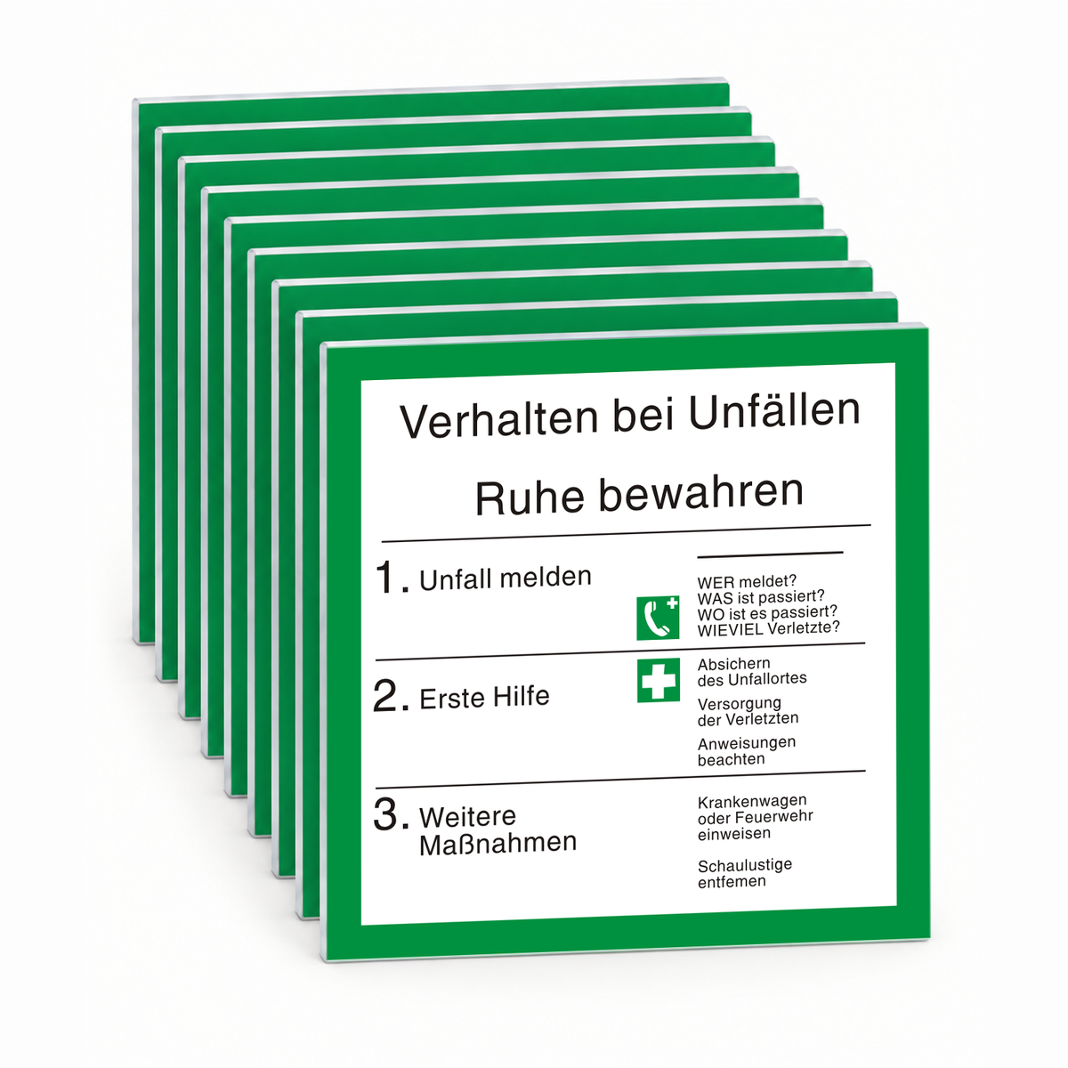 Verhalten bei Unfällen – Mehrfachpack