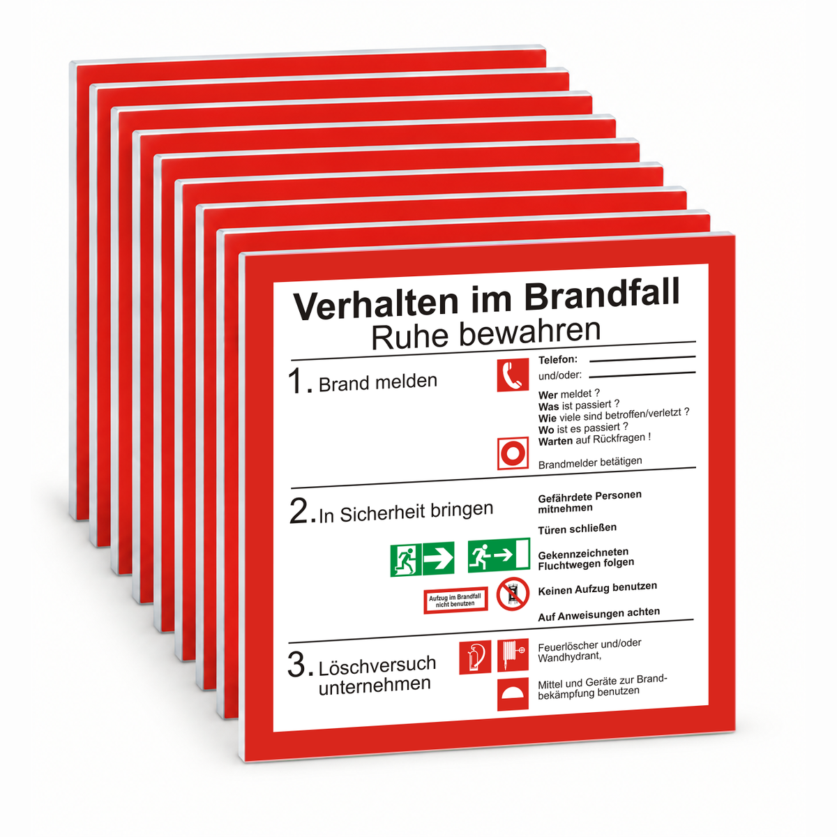 Verhalten im Brandfall – Mehrfachpack
