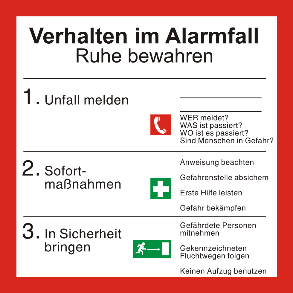 Verhalten im Alarmfall
