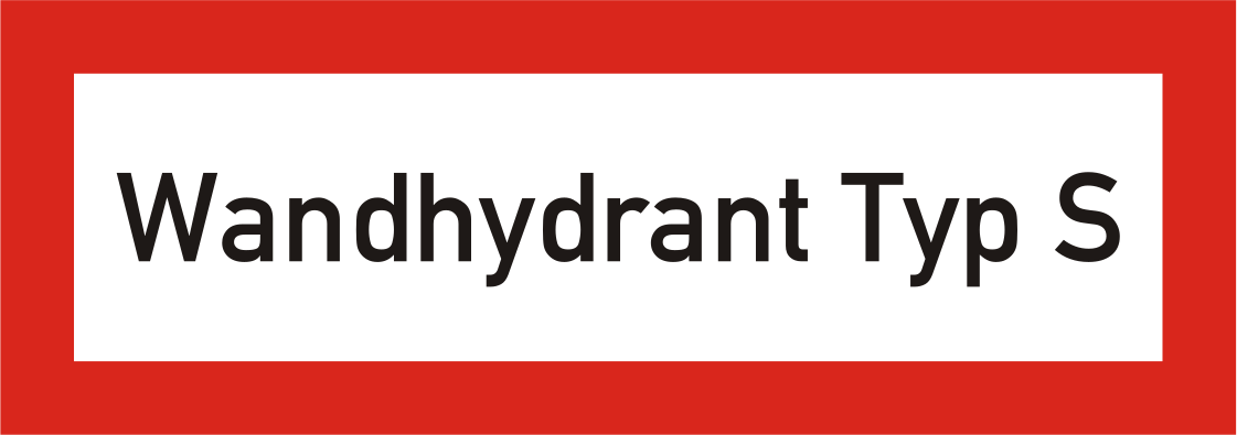 Brandschutzschild "Wandhydrant Typ S"