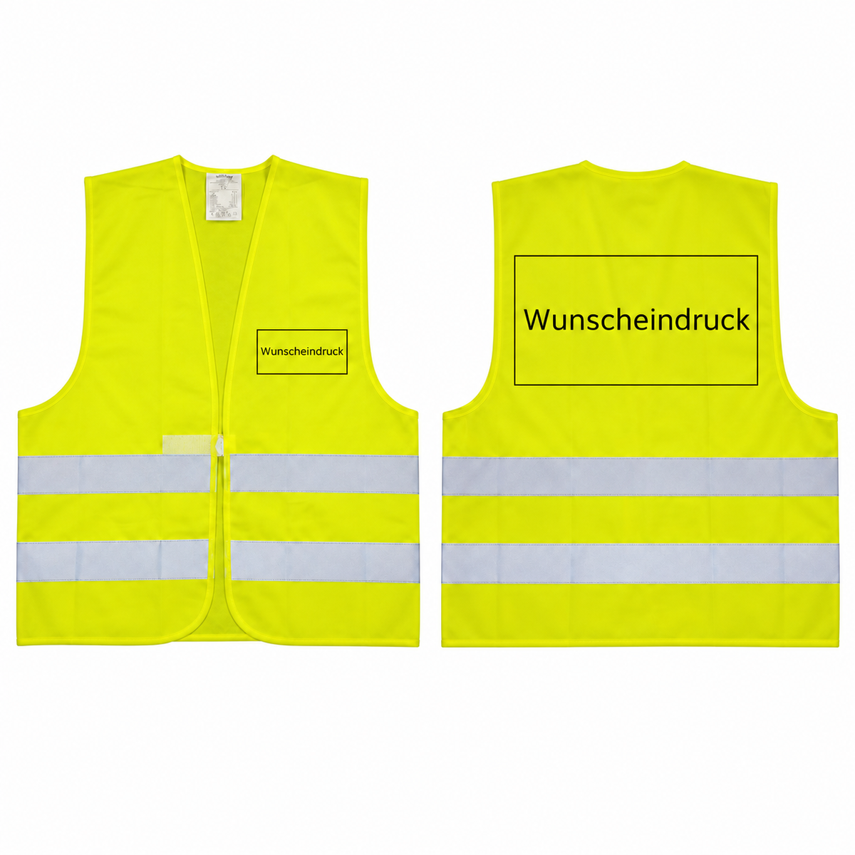 Warnweste mit 1 farbigem Druck — gelb