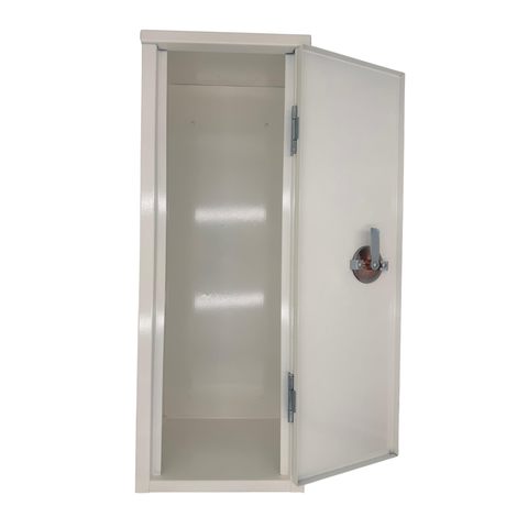 Aufputzschrank aus Metall in weiß (ARJ Design)