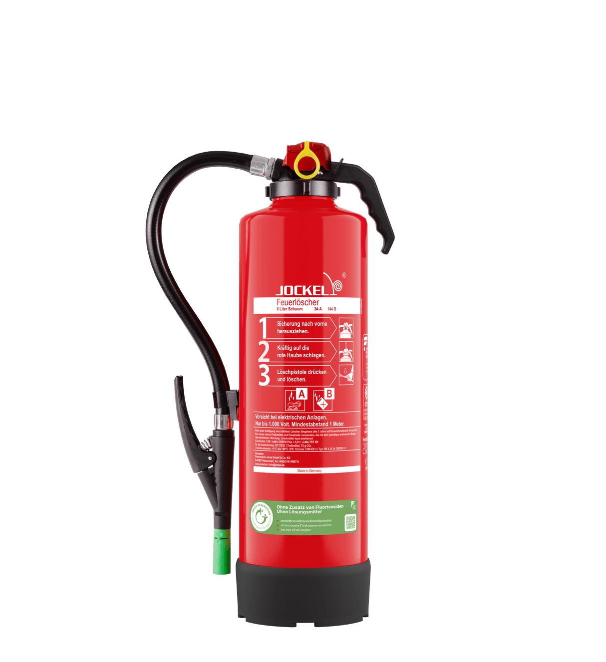 Hochleistungs-Schaumkartuschenlöscher FLUORFREI (+5 bis +60 °C) Aufladeversion