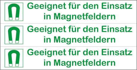 Aufkleber "Geeignet für den Einsatz in Magnetfeldern"