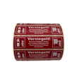 Aufkleber auf Rolle "Versiegelt..." mit Symbol ISO 7010 Feuerlöscher (F001) u. Wandhydrant (F002)