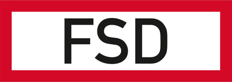 Sonderschild (Digitaldruck, UV-echt) mit Aufdruck / Symbol FSD