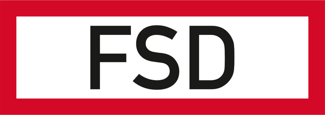 Sonderschild (Digitaldruck, UV-echt) mit Aufdruck / Symbol FSD