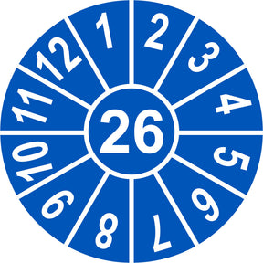 Tüv-Marke 2026 blau/weiß