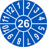 Tüv-Marke 2026 blau/weiß 10er Set