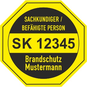 Sachkundiger- / Prüfmarke
