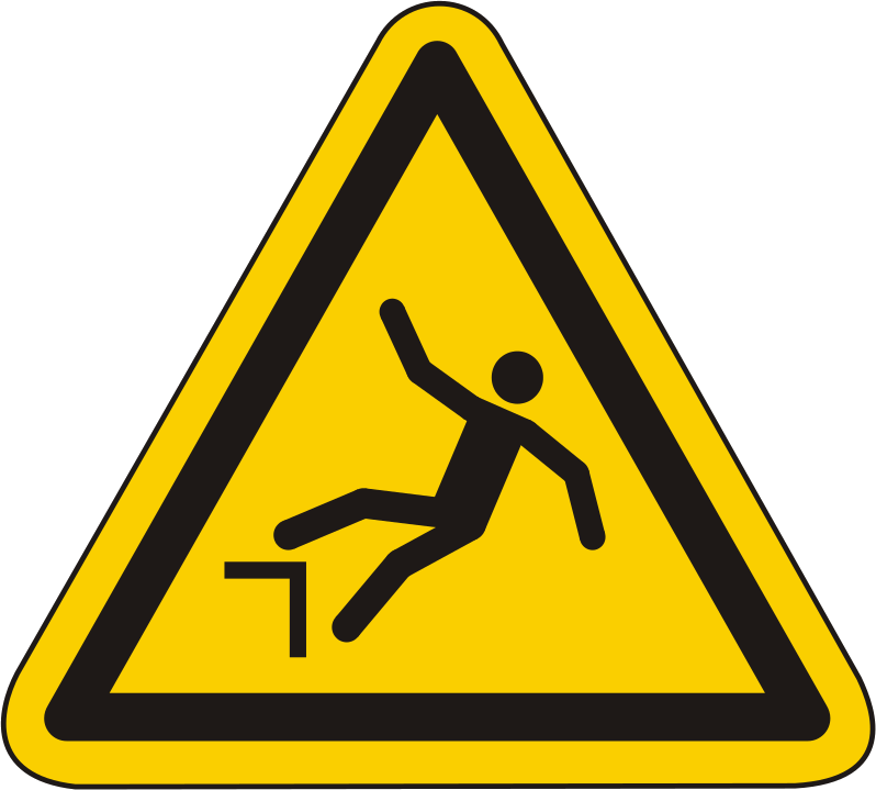 Warnschild Warnung vor Absturzgefahr – ISO 7010