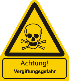 Warnschild W 08 mit Text Achtung! Hochspannung Lebensgefahr