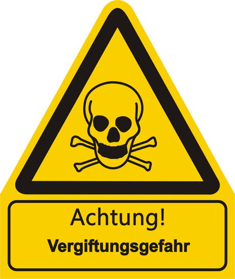 Warnschild W 08 mit Text Achtung! Hochspannung Lebensgefahr