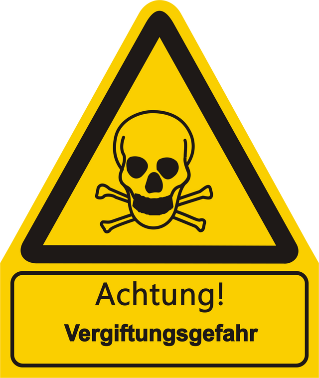 Warnschild W 08 mit Text Achtung! Hochspannung Lebensgefahr