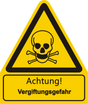 Warnschild W 08 mit Text Achtung! Hochspannung Lebensgefahr