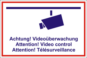 Schild Videoüberwachung