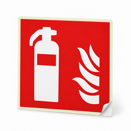 Brandschutzschild Feuerlöscher – ISO 7010 – Flex. Kunststoff langnachleuchtend selbstklebend Ultra