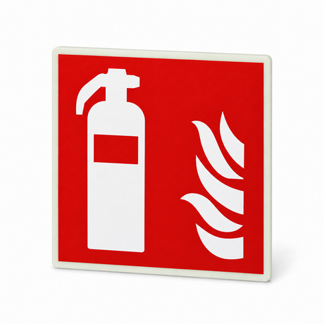Brandschutzschild Feuerlöscher – ISO 7010 – Kunststoff langnachleuchtend Ultra