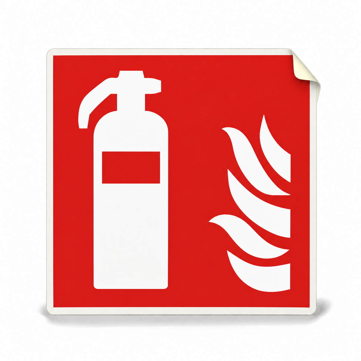 Brandschutzschild Feuerlöscher – ISO 7010 – Kunststoff langnachleuchtend selbstklebend