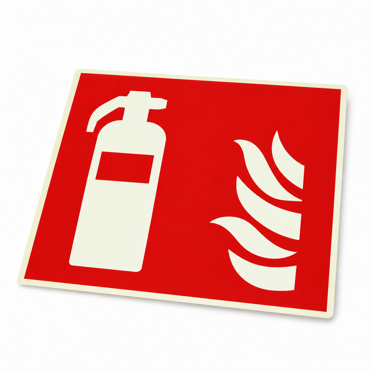 Brandschutzschild Feuerlöscher – ISO 7010 – Langnachleuchtende Folie