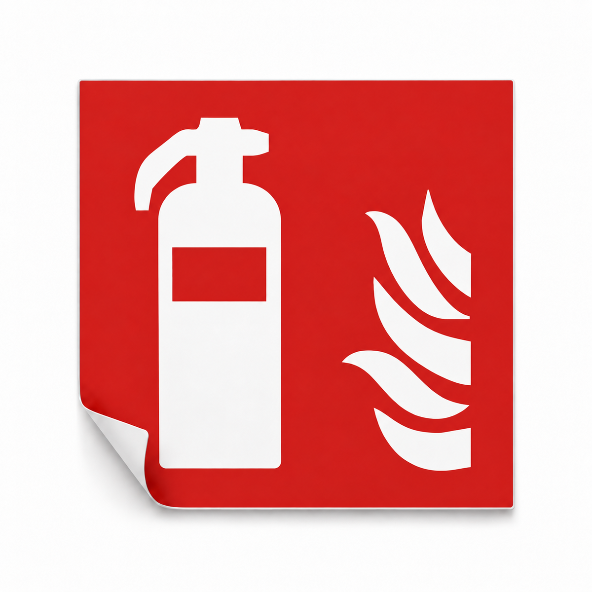 Brandschutzschild Feuerlöscher – ISO 7010 – Selbstklebende Folie