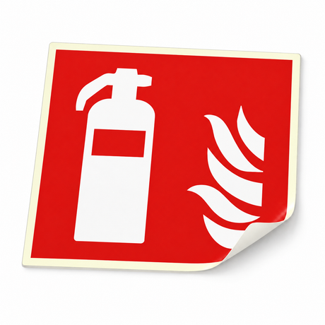 Brandschutzschild Feuerlöscher – ISO 7010 – Selbstklebender Kunststoff langnachleuchtend