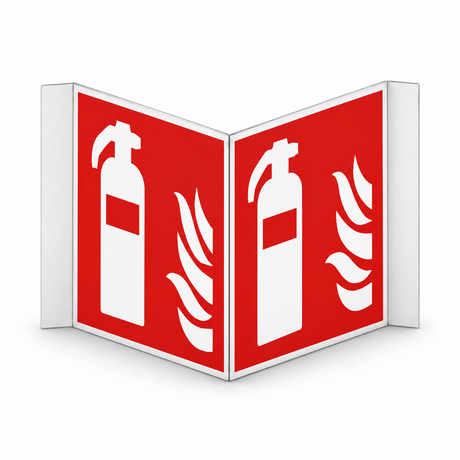 Nasenschild Feuerlöscher – ISO 7010 – Aluminium