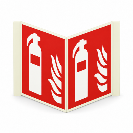 Nasenschild Feuerlöscher – ISO 7010 – Kunststoff langnachleuchtend
