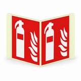 Nasenschild Feuerlöscher – ISO 7010 – Kunststoff langnachleuchtend Ultra